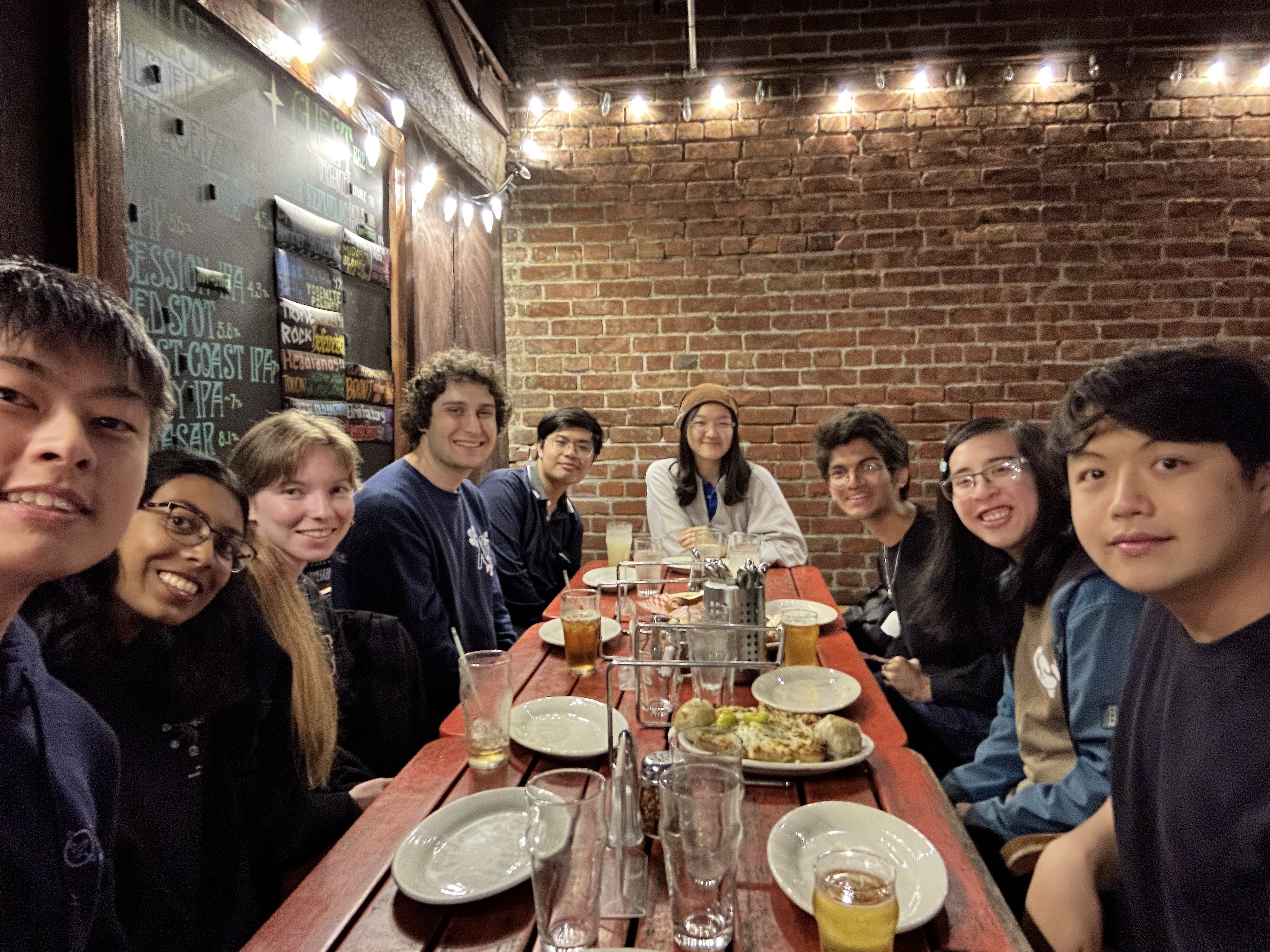 CS 61A staff dinner at Jupiter