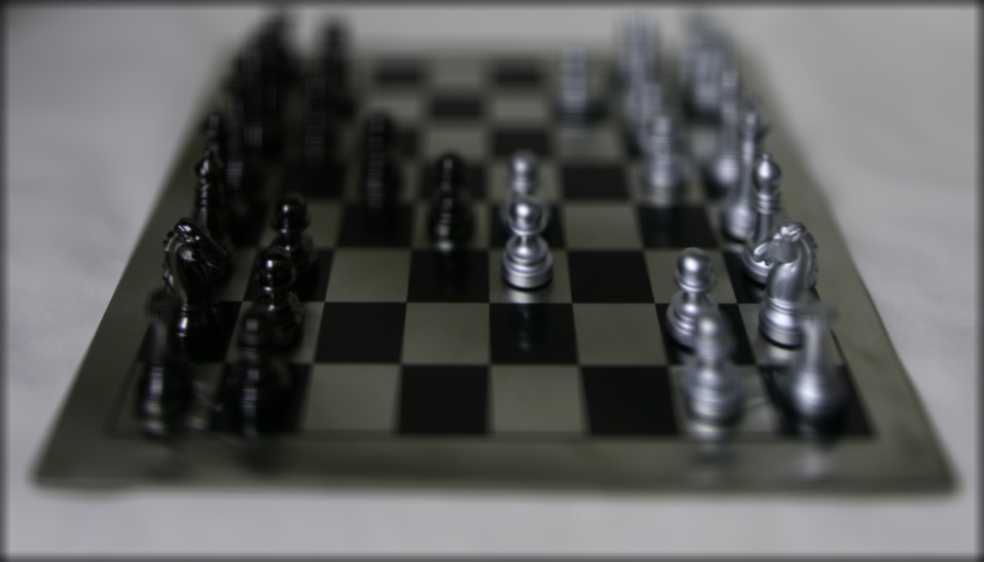 chess refocused image depth -1.8